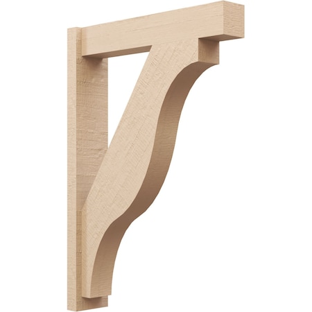 Ekena Millwork 6-in W x 28-in D x 40-in H Funston Block Rough Cedar Woodgrain TimberThane Outlooker, Primed Tan OUTUR060X28X40FST44RCPR